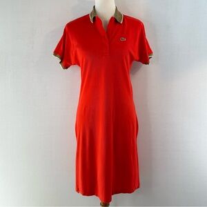 Lacoste Vibrant Warm Red Polo Dress